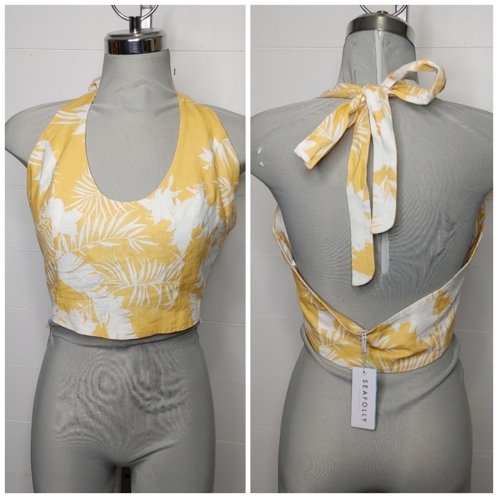 SEAFOLLY Wild Tropics Halter Top Size S